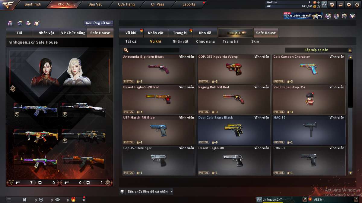 shop acc cf uy tin gia re